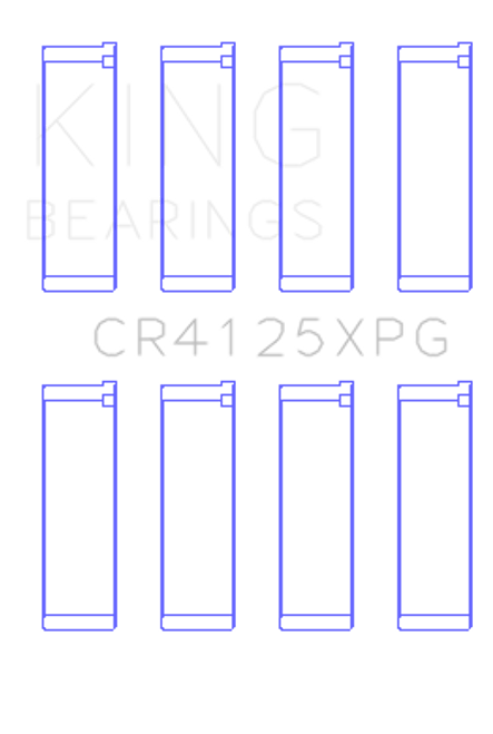 King Engine Bearings CR4125XPG - King Subaru EJ20/EJ22/EJ25 (Suites 52mm Journal Size) Tri-Metal Perf Rod Bearing Set - Size STD