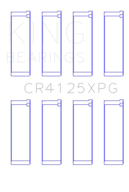 King Engine Bearings CR4125XPGSTDX - King Subaru EJ20/EJ22/EJ25 (Suites 52mm Journal Size) Tri-Metal Perf Rod Bearing Set - Size STDX