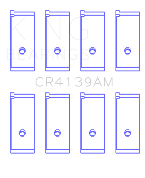 King Engine Bearings CR4139AM - King Honda 91CI/1.5L D15A2/D15A3/D15B1/D15B2/D15B7/D15B8/D15Z1 Rod Bearing Set - Size STD