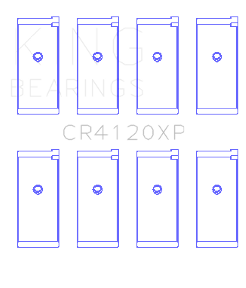King Engine Bearings CR4120XP - CONNECTING ROD BEARING SET For MITSUBISHI 4G63, 4G64 EVO I-IV, 1992->
