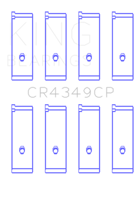 King Engine Bearings CR4349CP - King Toyota Scion XA/XB 1NZFE (Size STD) Tri-Metal Copper Lead Rod Bearing Set