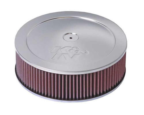 K&N 60-1180 - Custom Round Filter 5-1/8in FLG / 11in Dia / 4-3/4in H w/VENT