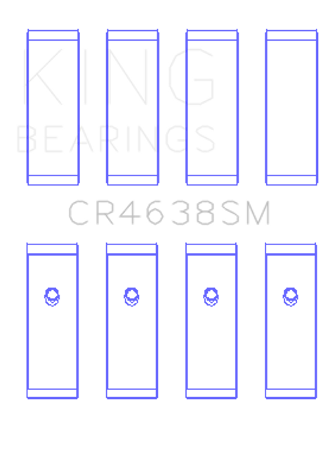 King Engine Bearings CR4638SM - King Nissan MR18DE / MR20DE (Size STD) Rod Bearing Set