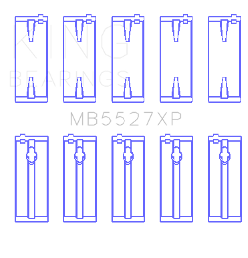 King Engine Bearings MB5527XP - King Toyota 4AGE/4AGZE 16V 1.6L Performance Main Bearing Set - Size STD