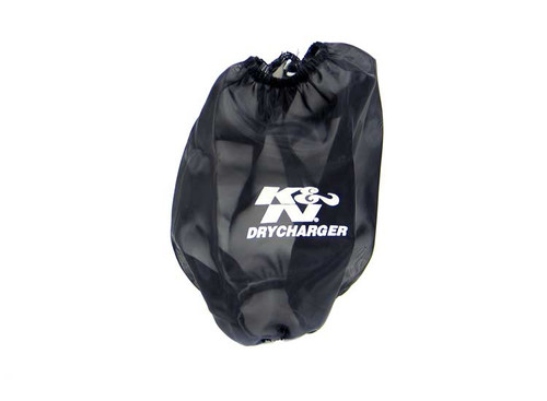 K&N RF-1020DK - Black Drycharger Round Tapered Air Filter Wrap 5in Top ID / 7.5in Base ID / 8in Height