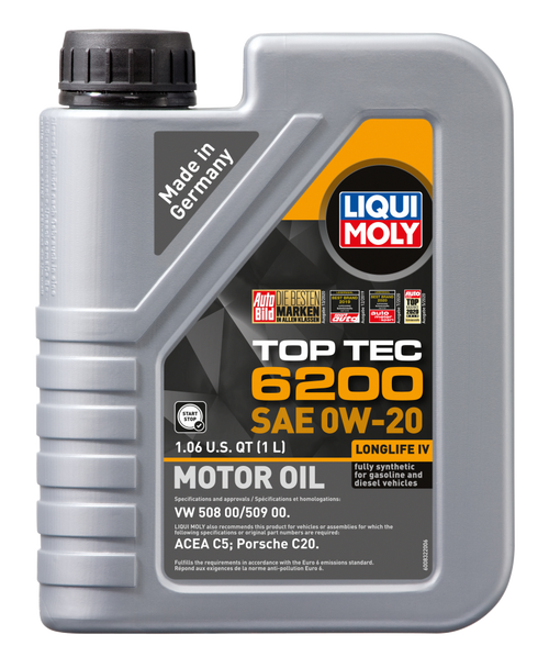 Liqui Moly 20236 - 1L Top Tec 6200 Motor Oil SAE 0W20