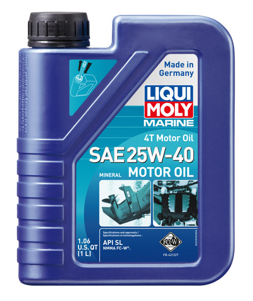 Liqui Moly 20546 - 1L Marine 4T Motor Oil 25W40
