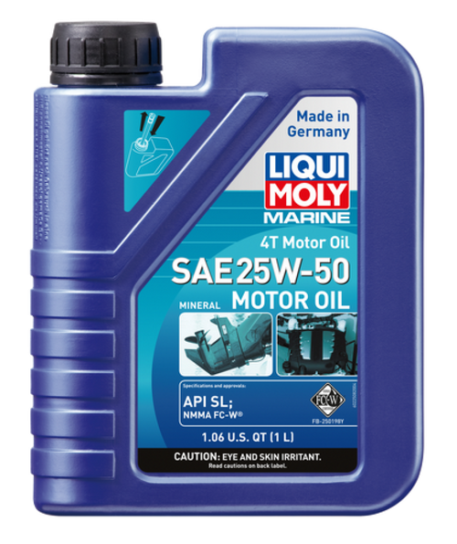 Liqui Moly 22508 - 1L Marine 4T Motor Oil SAE 25W50
