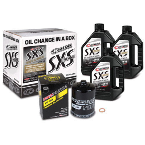 Maxima Racing Oils 90-189013 - SxS Quick Change Kit 5w 50 Synthetic w/Filter