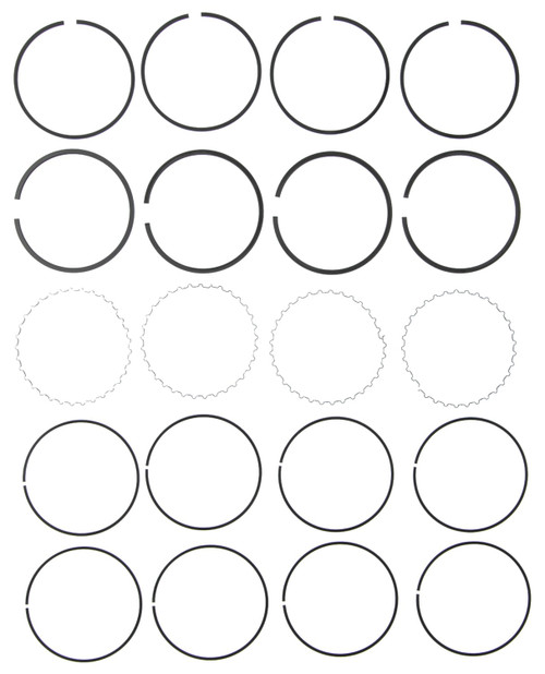 Mahle 41622CP - Rings Nissan 2389cc KA24E/KA24D Engs 89-93 Chrome Ring Set