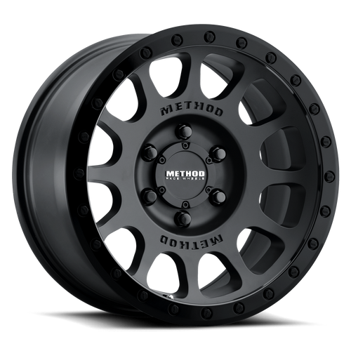 Method Wheels MR305890601012N - Aluminum Wheels 18x9 NV MR305 Bolt Pattern 6 On 139.7 Offset -12 Lip Size 1.46 Double Black BK Method