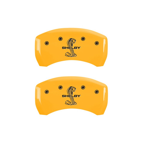 MGP 10203RSBYYL - Rear set 2 Caliper Covers Engraved Rear Tiffany Snake Yellow finish black ch