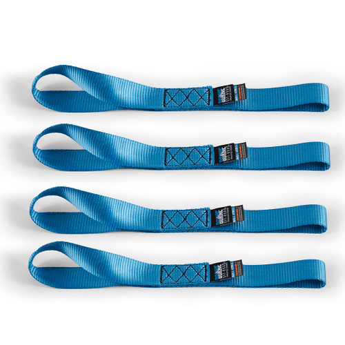 Mishimoto BNRTC-SLP-4BL - Soft Loop Tie-Down Straps (4-Pack) Blue