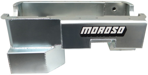 Moroso 20528 - Ford 289-302 (w/Rear Sump & Billet End Seals) Power Pouch Wet Sump 7qt 9in Steel Oil Pan