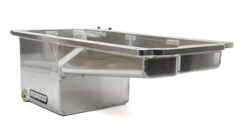 Moroso 21151 - GM LS/02-15 COPO Camaro (w/Rear Sump) Fabricated Drag Race Baffled 7qt 7.5in Aluminum Oil Pan