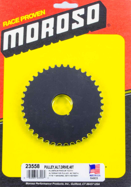 Moroso 23558 - Alternator Pulley - Radius - 40 Tooth