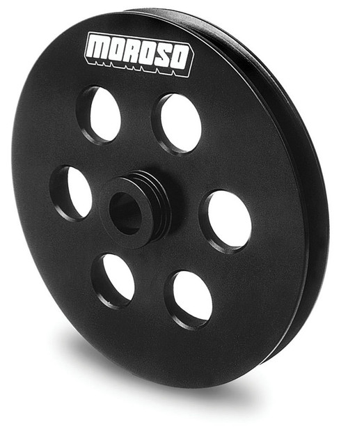 Moroso 64860 - GM (Late Model) Power Steering Pulley - Single Groove - Billet Aluminum