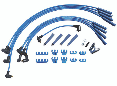 Moroso 72753 - Chevrolet Big Block Ignition Wire Dress-Up Kit - Pre-HEI - Blue Max - Spiral Core