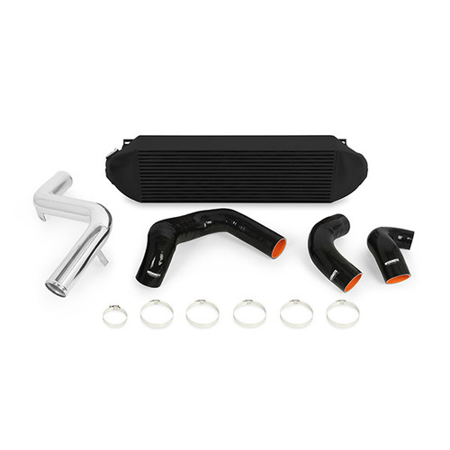 Mishimoto MMINT-FOST-13KPBK - 2013+ Ford Focus ST Black Intercooler w/ Polished Pipes