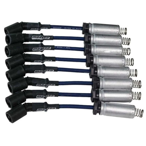 Moroso 73660 - GM LS Ignition Wire Set - Ultra 40 - Unsleeved - Coil-On- 8in Wire - Blue