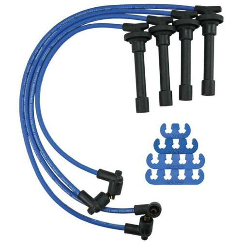 Moroso 72674 - Custom Ignition Wire Set - Blue Max - Spiral Core - Colored High Temp Wire Separators - Blue