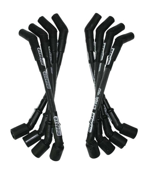 Moroso 73851 - GM LS Ultra 40 Custom Fit Sleeved Ignition Wire Set 12in 135 Deg Boots - Black