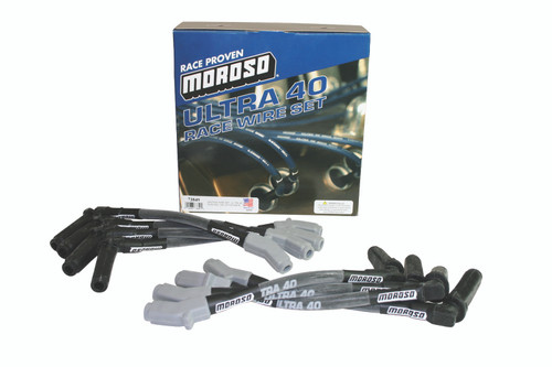 Moroso 73849 - GM LS Ignition Wire Set - Ultra 40 - Sleeved - (Use w/Part No 68476) - Black