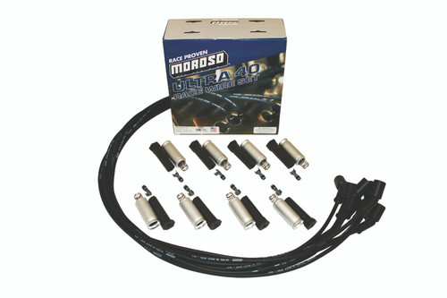 Moroso 73828 - GM LS Ignition Wire Set - Ultra 40 - Unsleeved - Coil-On - Black