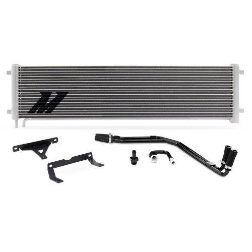 Mishimoto MMTC-F2D-17SL - 17-19 Ford 6.7L Powerstroke Transmission Cooler Kit Silver