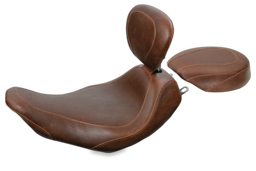 Mustang Motorcycle 76721 - Mustang 97-07 Harley Rd King,06-07 Str Glide,00-05 Eagle Wide Tripper Solo Seat - Brown