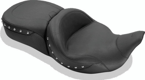 Mustang Motorcycle 79546 - Mustang 08-21 Harley Electra Glide,Rd Glide,Rd King,Str Glide Super Touring 1PC Seat w/Studs - Black