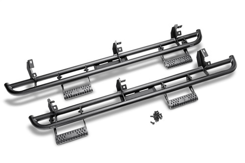 N-Fab J074RKRS4 - RKR Step System 07-17 Jeep Wrangler JK 4 Door All - Tex. Black - 1.75in