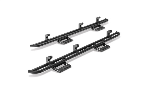 N-Fab N164RKRCCS4 - RKR Step System 16-17 Nissan Titan/Titan XD Crew Cab - Tex. Black - 1.75in