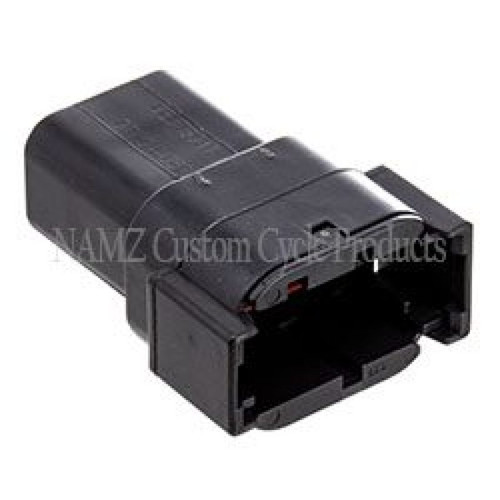 NAMZ MDR-8B - Deutsch DTM 8-Position Receptacle w/8 Stamped Terminals & Wedgelock - Black (HD 74108-98BK)