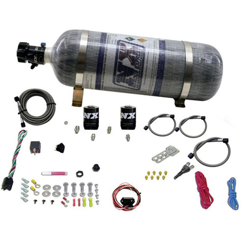Nitrous Express 20919-12 - Universal Fly By Wire Single Nozzle Nitrous Kit w/12lb Composite (Incl TPS Switch)