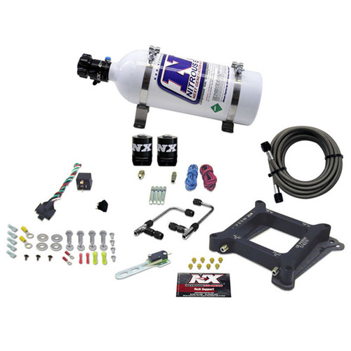 Nitrous Express 60045-05 - 4150 Gemini Stage 6 Alcohol Nitrous Kit (50-300HP) w/5lb Bottle