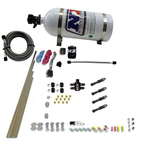 Nitrous Express 93046-10 - Dry Direct Port Nitrous Kit 4 Cyl w/10lb Bottle