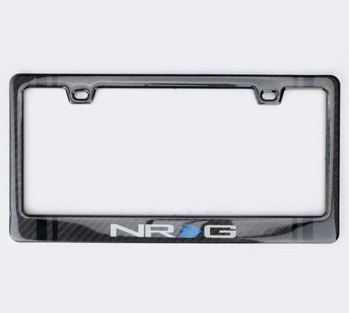 NRG CARB-P200NRG - Carbon License Plate Frame/ Fiber Poly Dip Finish Wet w/  Logo