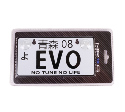 NRG MP-001-EVO - Mini JDM Style Aluminum License Plate (Suction-Cup Fit/Universal) - EVO