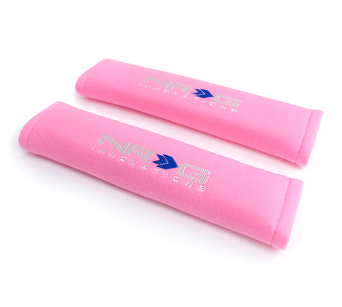 NRG SBP-27PK - Seat Belt Pads 2.7in (Wide) X 11in - Pink (2 Piece) Short