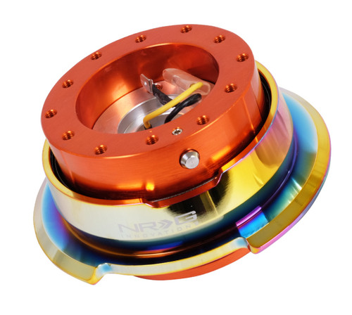 NRG SRK-280OR-MC - Quick Release Gen 2.8 - Orange Body / Neochrome Ring