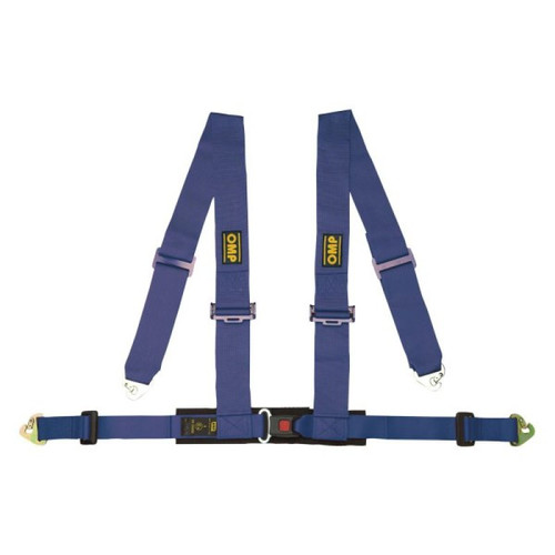 OMP Racing DA0-0508-A01-041 - OMP Seat Belts Ece Homologated 4 Point Harness - Blue