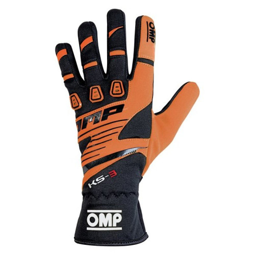 OMP Racing KB0-2743-B01-096-M - OMP KS-3 Gloves Orange/Black - Size M