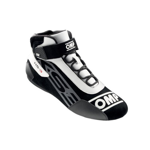 OMP Racing KC0-0826-A01-076-44 - OMP KS-3 Shoes My2021 Black/White - Size 44