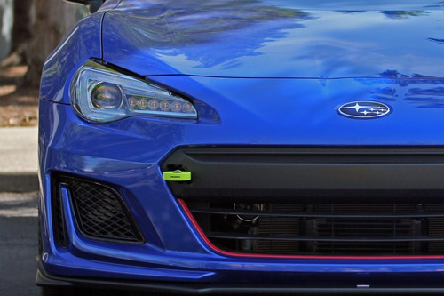 Perrin PSP-BDY-235NY - 18-21 Subaru WRX & STI / 13-25 BRZ / 17-20 Toyota 86 Tow Hook Kit (Front) - Neon Yellow