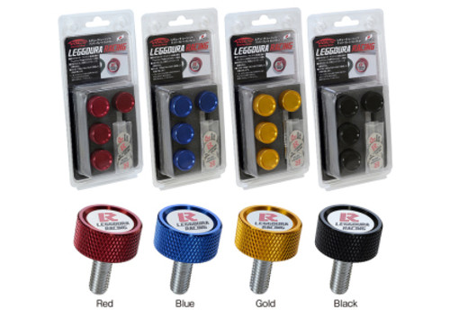 Project Kics WKPLBK - Leggdura Racing Number Plate Lock Bolt Set - Black