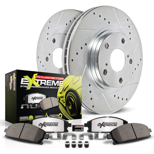 PowerStop K6402-26 - Power Stop 13-14 Ford Mustang Rear Z26 Street Warrior Brake Kit