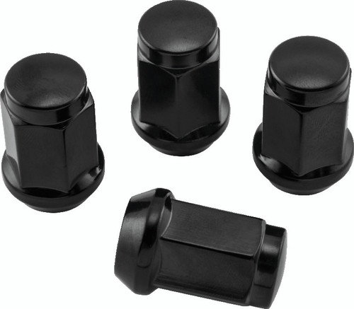 QuadBoss 608931 - Lug Nuts 12x1.25 - 17mm-Od - Black - Box of 4