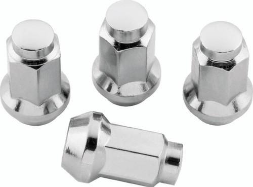 QuadBoss 608929 - Lug Nuts 3/8in-24 - 14mm-Od - Chrome  - Box of 4