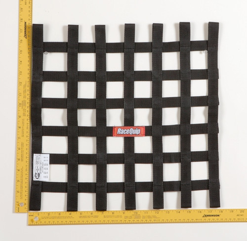 Racequip 726003 - Black 18 X 18 SFI Ribbon Net